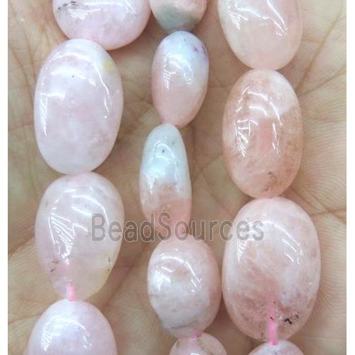 pink Morganite beads, freeform