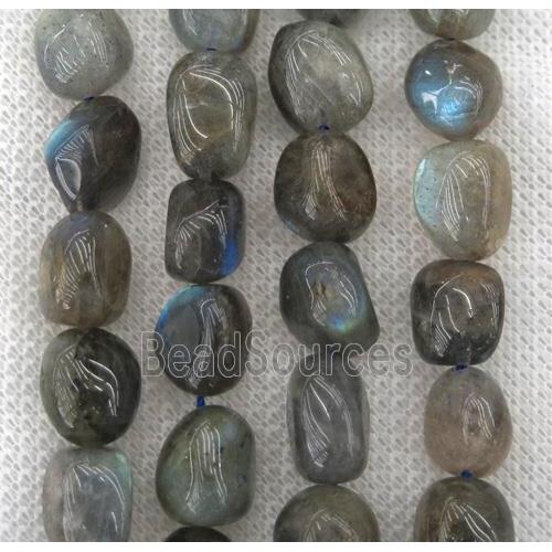 Labradorite beads, freeform