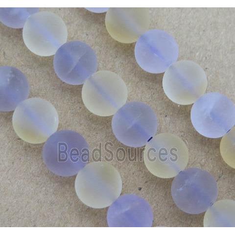 Citrine and Amethyst beads, round, matte