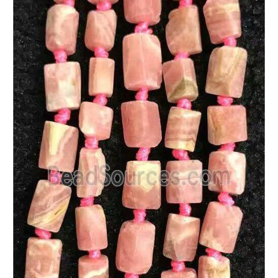 Rhodochrosite nugget beads, pink, freeform chip