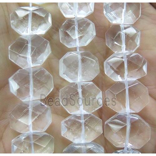 Clear Quartz bead, faceted oval