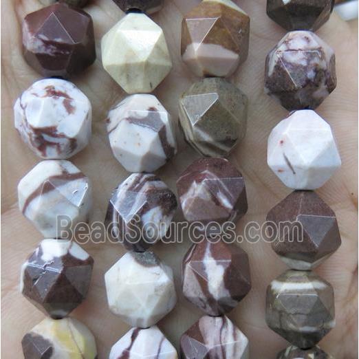 Australian Zebra Jasper beads ball, faceted round