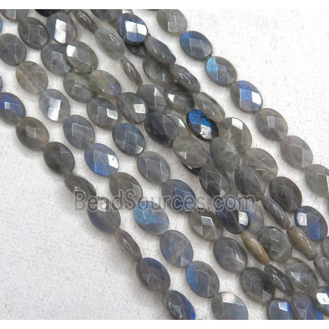 faceted Labradorite oval beads, Grade AA