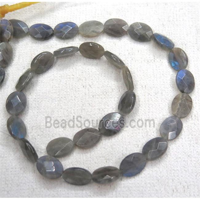 faceted Labradorite oval beads, Grade AA