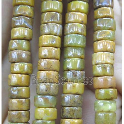 yellow Orpiment Jasper heishi Beads