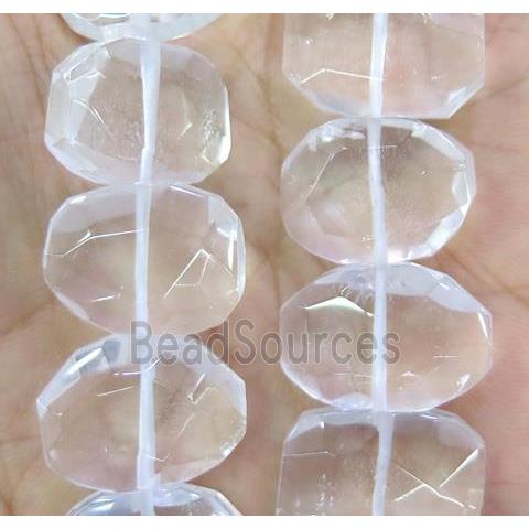 Clear Quartz beads, faceted oval