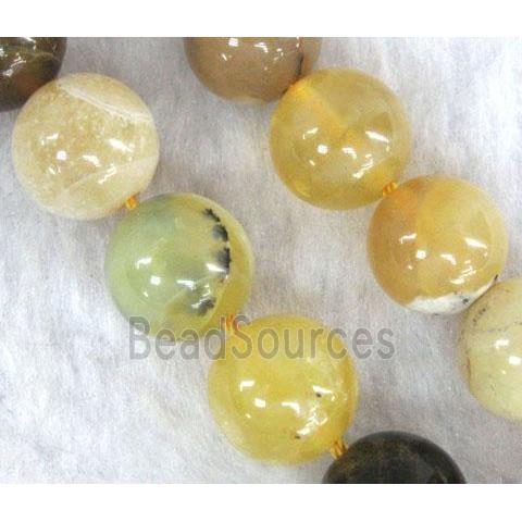 Yellow Opal Stone beads, round