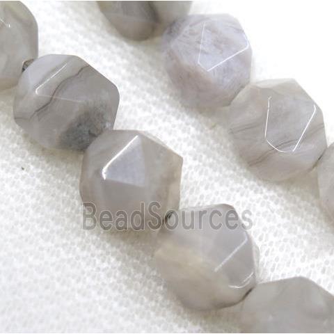 white Crazy Lace Agate Beads Cut Round