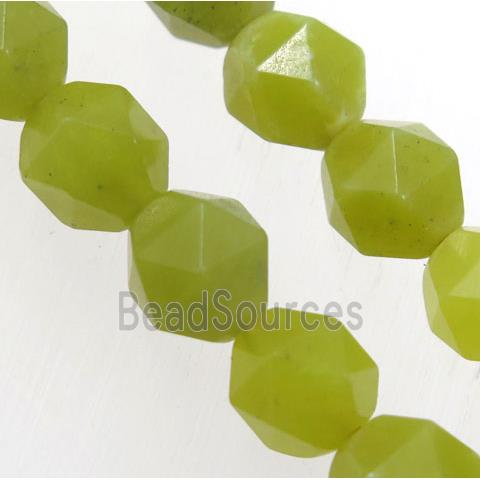 Korean Lemon Jade Beads Cut Round