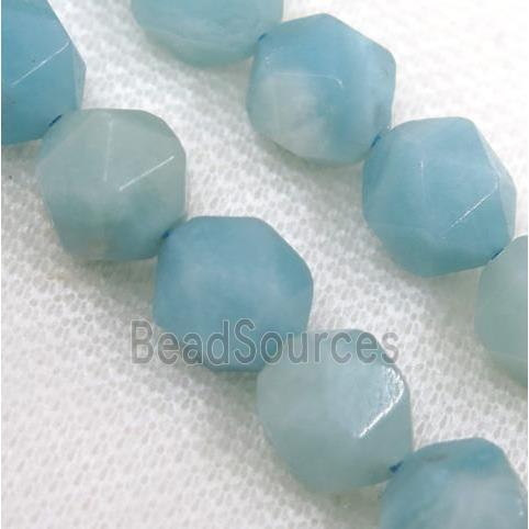 Blue Amazonite Beads Cutted Round