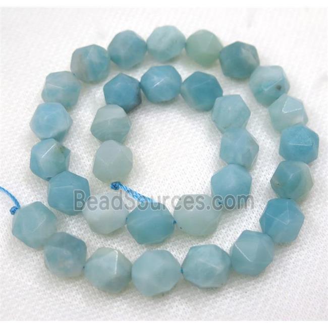 Blue Amazonite Beads Cutted Round