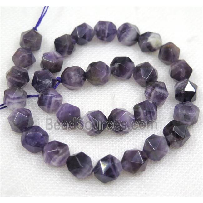 Purple Amethyst Beads Cut Round