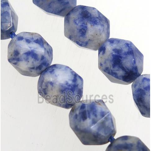 Blue Spotted Jasper Cutted Round