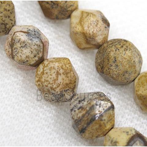 Picture Jasper Beads Cut Round