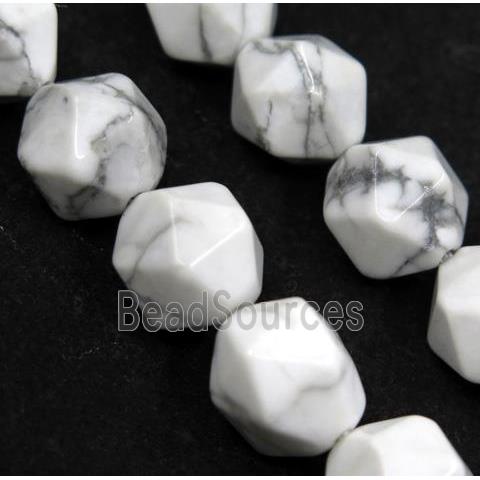 white howlite turquoise beads ball, starcut