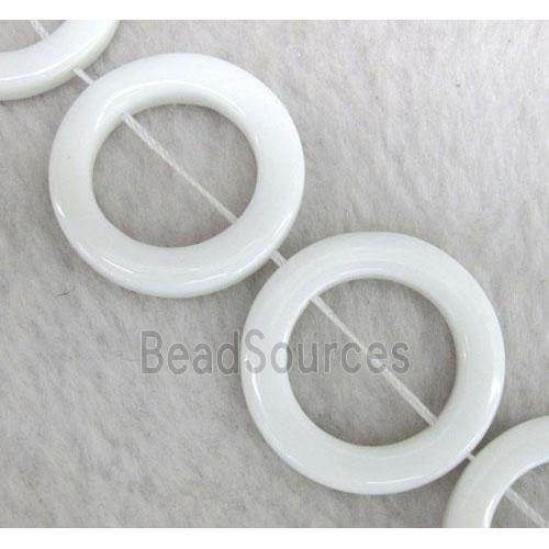 white porcelain beads, O-ring