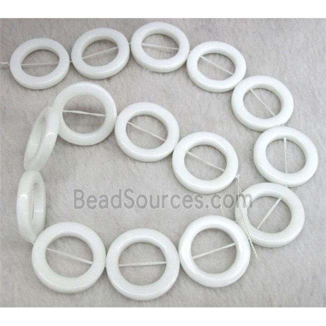 white porcelain beads, O-ring