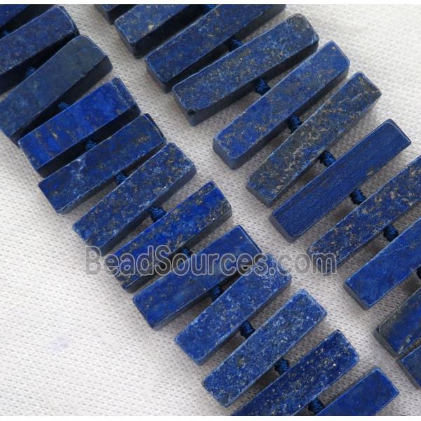 lapis lazuli collar beads, tube, blue