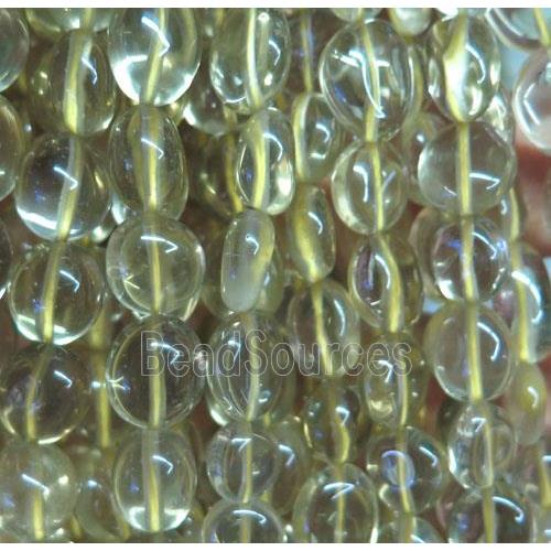 yellow Quartz chip bead, freeform