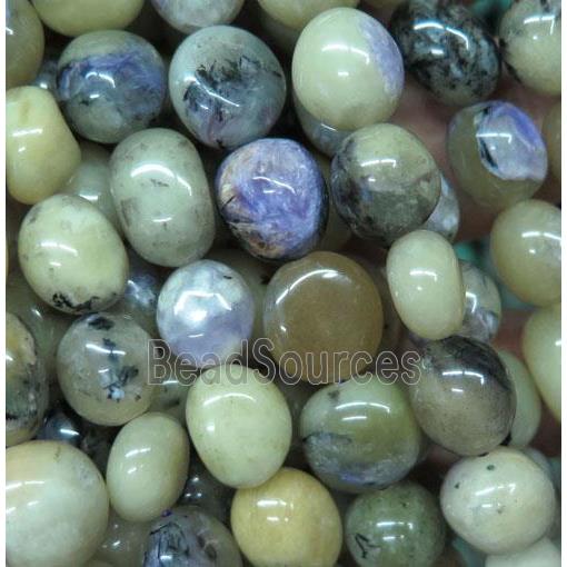 Charoite beads chips, freeform, Grade B