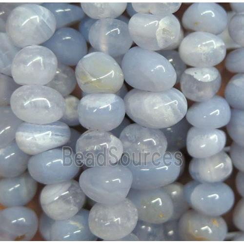 blue lace Agate chip beads, freeform