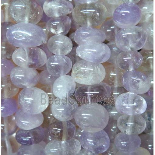 lt.purple Amethyst chip bead, freeform