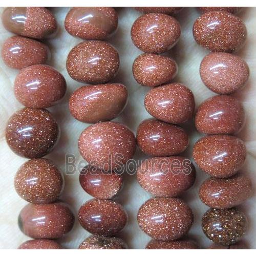 gold sandstone bead chips, freeform