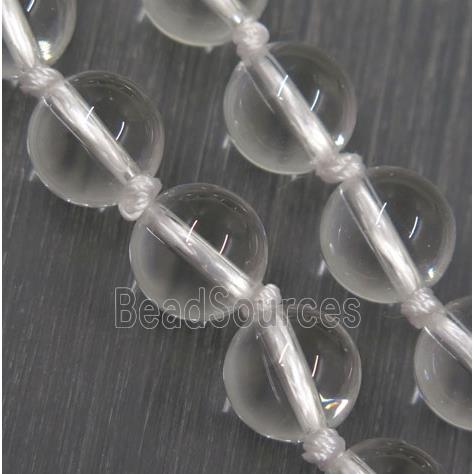 Clear Quartz beads knot Necklace Chain, round