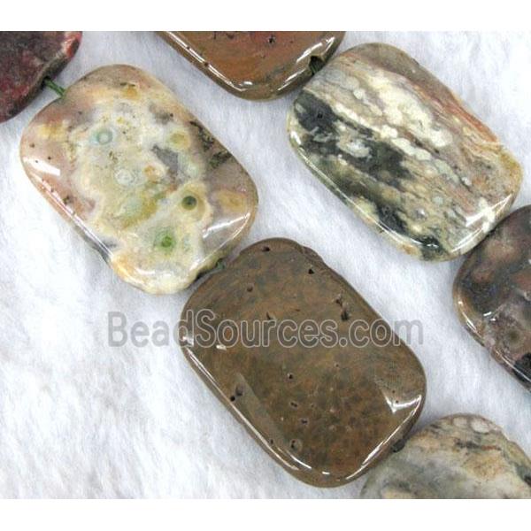 Ocean Agate beads, rectangle