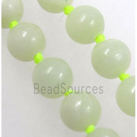 New Mountain Jade bead knot Necklace Chain, round