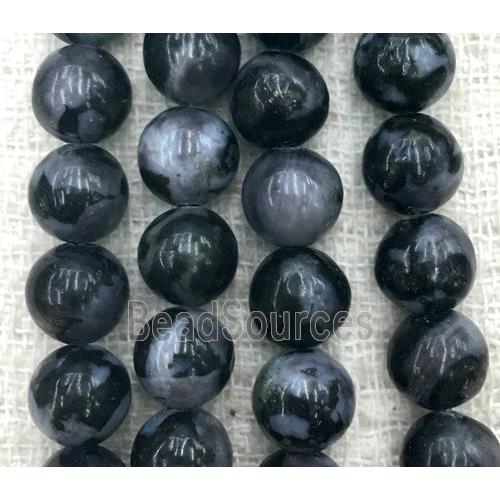 round Black Opal Jasper beads