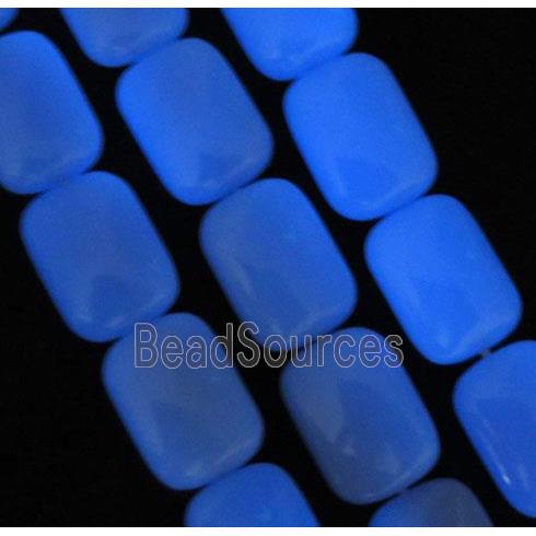 blue GlowStone rectangle beads