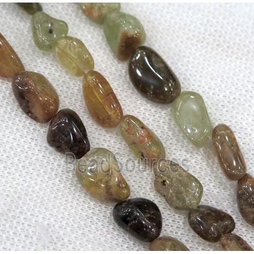 Garnet chip beads, freeform