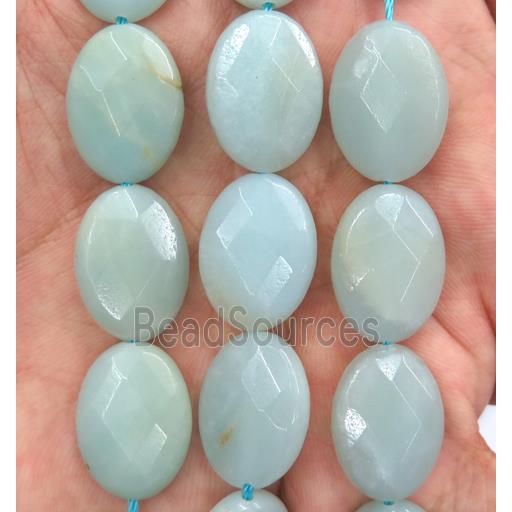 faceted Amazonite oval beads, A grade