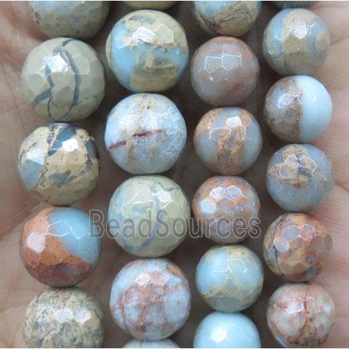 faceted round SnakeSkin Jasper beads