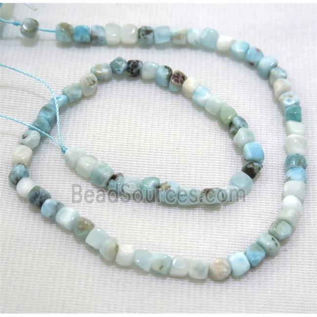 blue Larimar chip beads, freeform