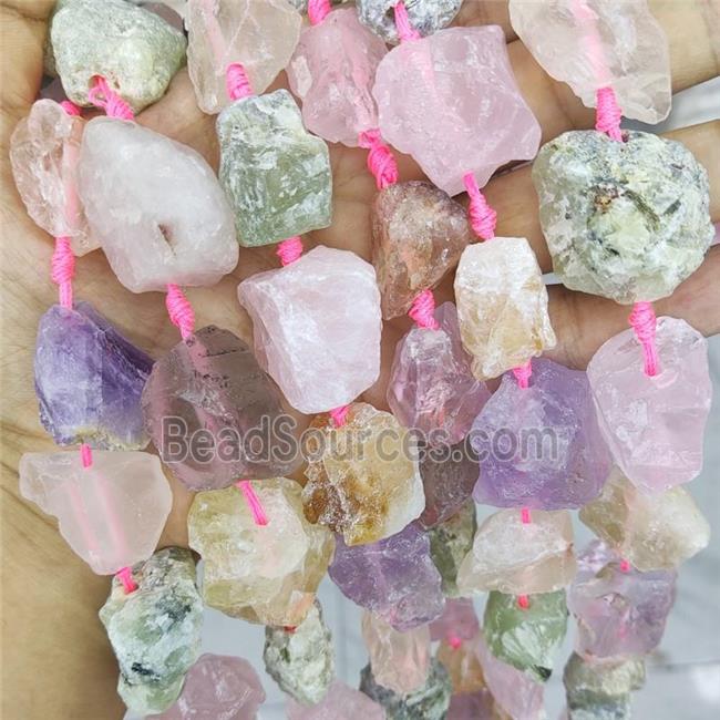 mix gemstone nugget chip beads, freeform, rough