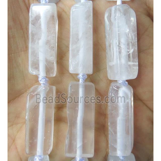 clear quartz cuboid beads