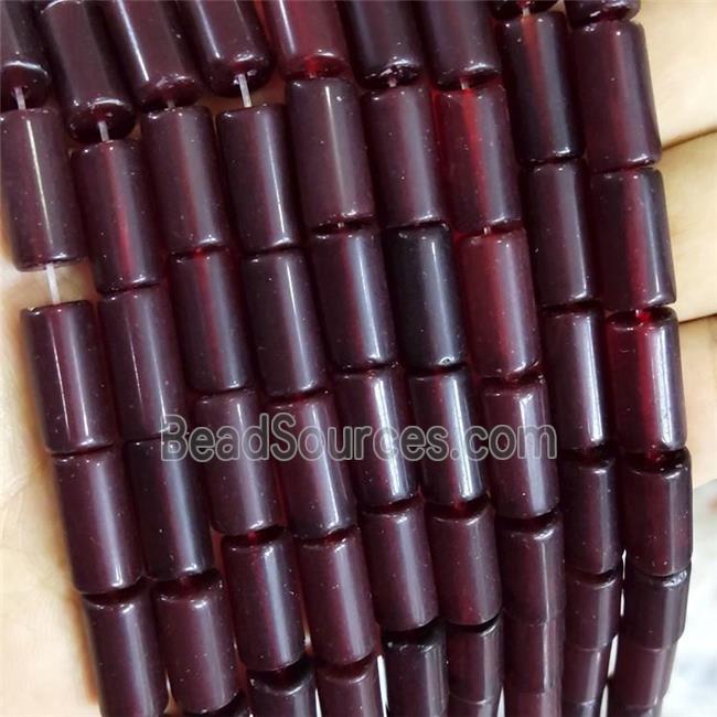 red agate tube beads