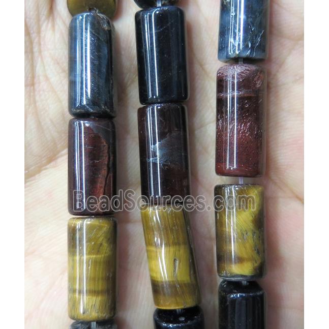 mix tiger eye stone tube beads