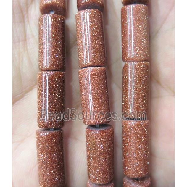 Gold SandStone tube beads