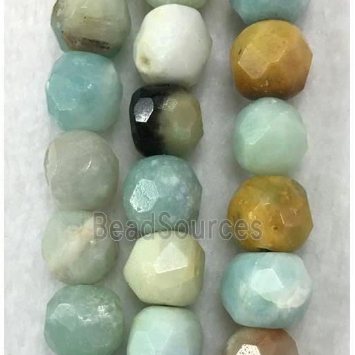 faceted round Amazonite beads