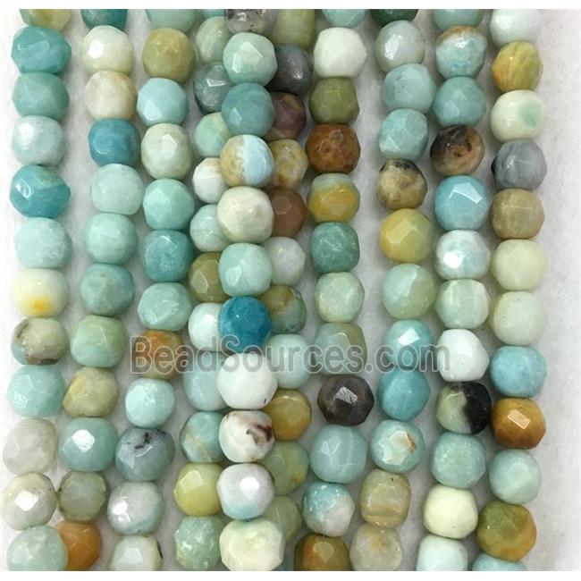 faceted round Amazonite beads