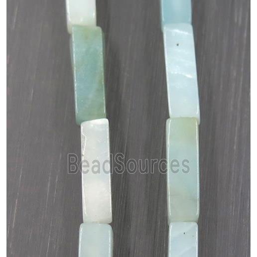 Amazonite cuboid beads, blue dye