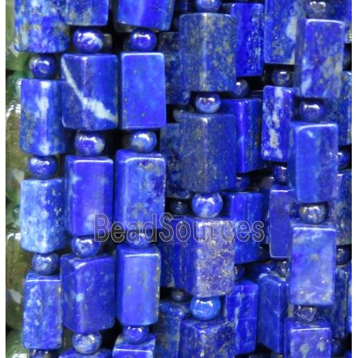 blue Lapis Lazuli cuboid beads