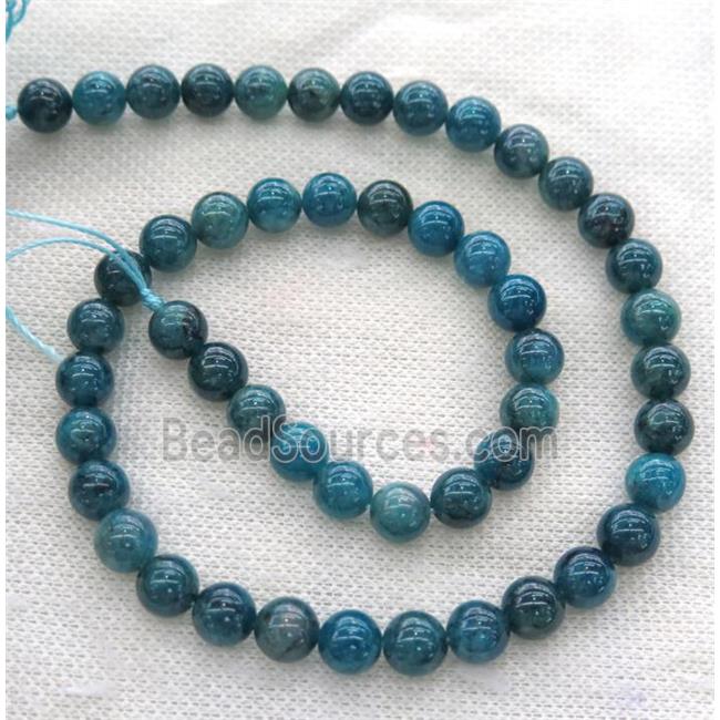 round blue Apatite beads