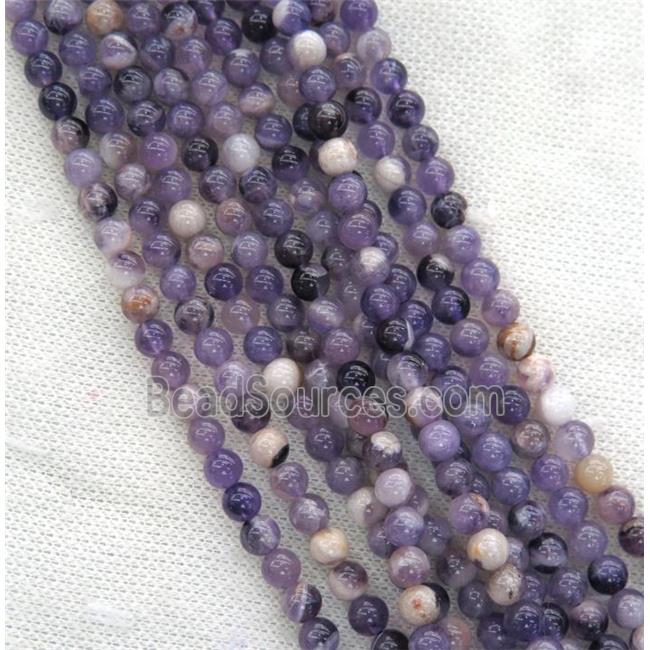 round Amethyst beads, purple