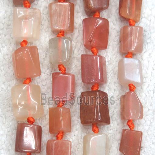 orange MoonStone beads chip, tube