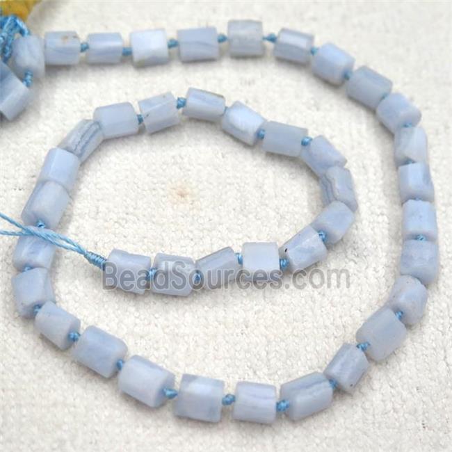 Blue Lace Agate chip bead, tube