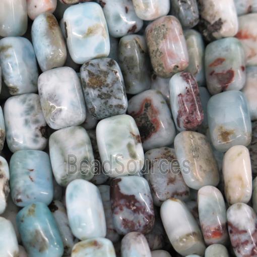 blue Larimar rectangle beads